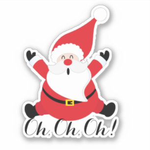 Christmas Cute Santa ID854 Sticker