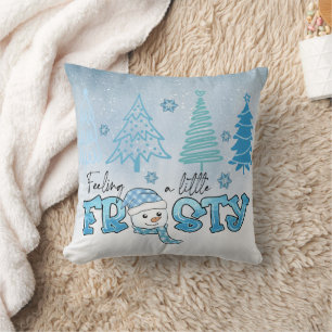Christmas Cute Snowman Throw Pillow