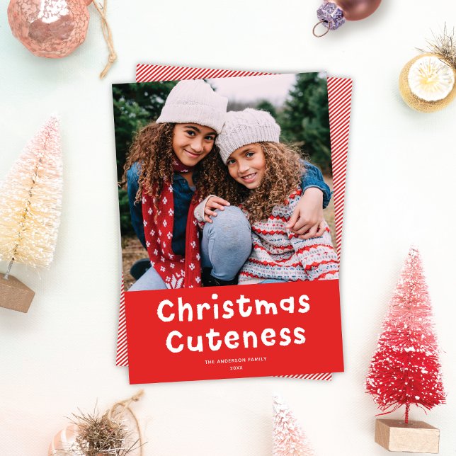 Christmas Cuteness Cute Funny Red Holiday Photo (Creator Uploaded)