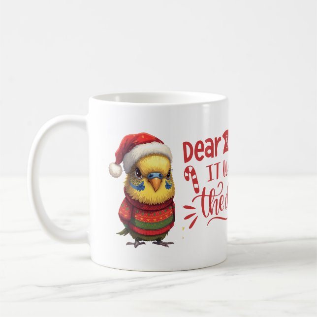 Christmas Cutie Chiclet Animal Art Coffee Mug (Left)