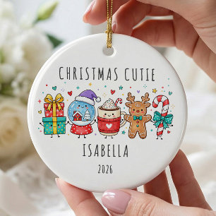 Christmas Cutie Personalized Ceramic Ornament