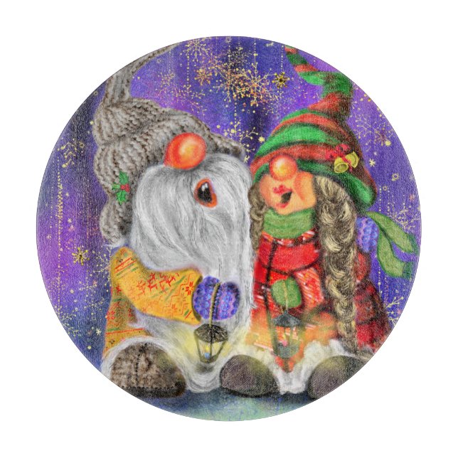Christmas Cutting Board Gnomes Singing Song (Front)