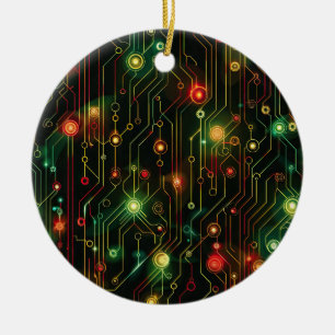 Christmas Cyber Circuit Ornament