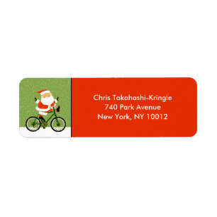 Christmas Cycling Holiday Biking Label