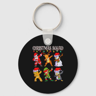 Christmas Dab Santa Friends Matching Family Christ Keychain