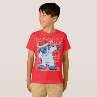 Christmas Dabbing Abominable Snowman Bigfoot T-Shirt