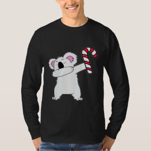 Christmas Dabbing Koala Bear Candy Cane Dance T-Shirt
