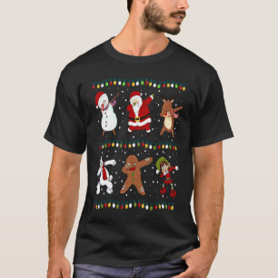 Christmas Dabbing Santa Claus Dabbing Snowman XM T-Shirt