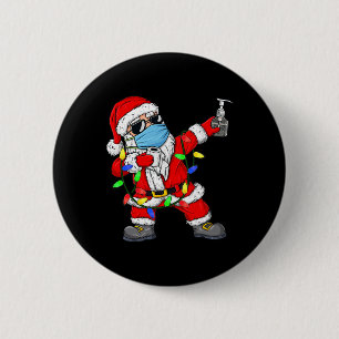 Christmas Dabbing Santa Claus Xmas Fun Boys Kids T 2 Inch Round Button