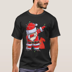 Christmas Dabbing Santa Claus Xmas Lights Gifts T-Shirt