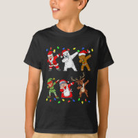 Christmas Dabbing Santa Elf And Friends Boys Kids 