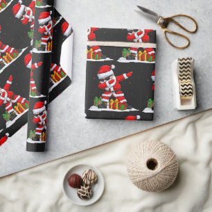 Christmas Dabbing Santa Fun Winter Holidays Wrapping Paper