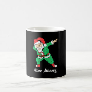 Christmas Dabbing Scrub Santa Nurse Attorney Nursi Coffee Mug
