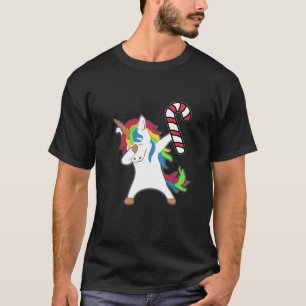 Christmas Dabbing Unicorn Candy Cane Dance Horse G T-Shirt