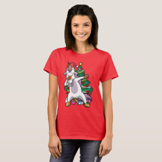 Christmas Dabbing Unicorn Dab T-Shirt