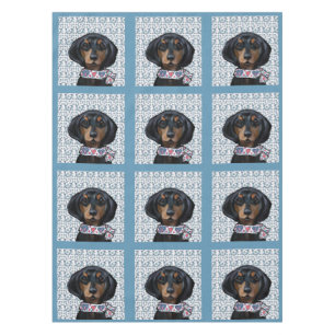 Christmas Dachshund Art     Tablecloth