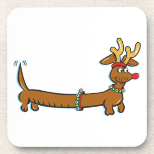 Christmas Dachshund Coaster