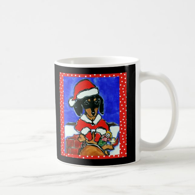 Christmas Dachshund Coffee Mug (Right)
