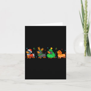 Christmas Dachshund Dog Weenie Merry Woofmas Dog M Card