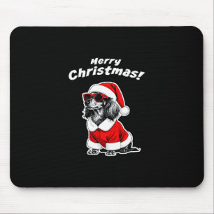 Christmas Dachshund Funny Santa Dog Cute Holiday D Mouse Pad