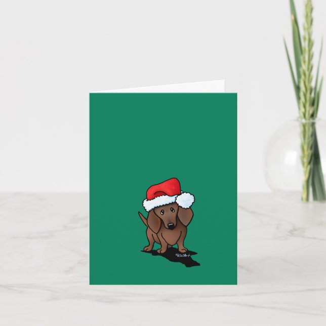 Christmas Dachshund Holiday Card (Front)