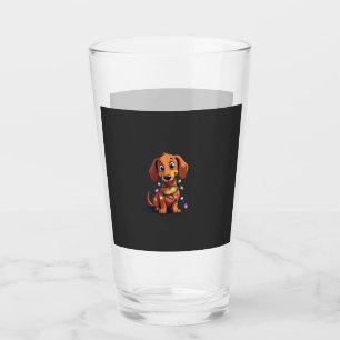 Christmas Dachshund Lights (3) Glass