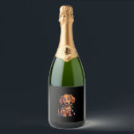 Christmas Dachshund Lights (3) Sparkling Wine Label<br><div class="desc">Christmas Dachshund Lights (3)</div>