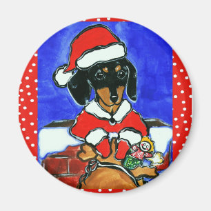 Christmas Dachshund Magnet