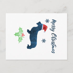 Christmas Dachshund Postcard