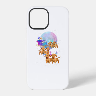 Christmas Dachshund Reindeer Santa Dog Mom iPhone 12 Pro Case