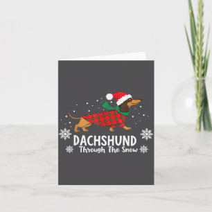 Christmas Dachshund Through The Snow Wiener Dog Sa Card