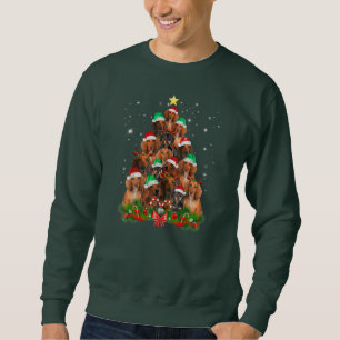 Christmas Dachshund tree Funny Pajamas Xmas Sweatshirt