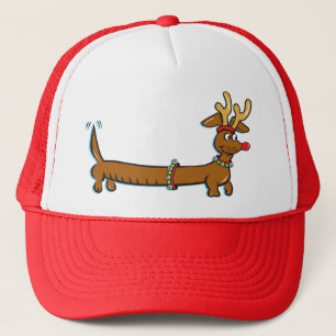 Christmas Dachshund Trucker Hat