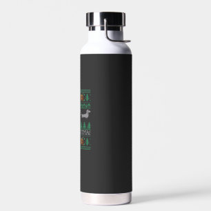 Christmas Dachshund Wiener Dog Dachshund Ugly Chri Water Bottle