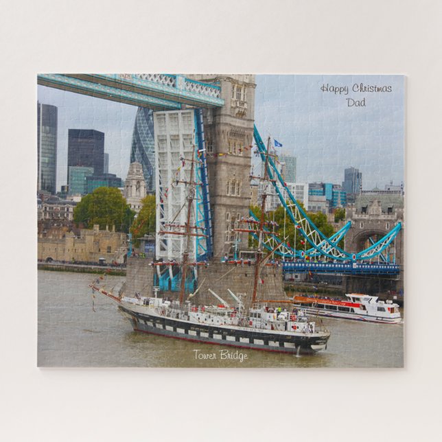 Christmas Dad Tower Bridge Jigsaw Jigsaw Puzzle (Horizontal)