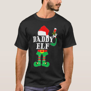 Christmas Daddy ELF Xmas Pajama Matching Family T-Shirt
