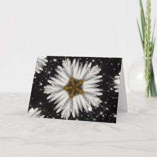 Christmas Daisy Star Holiday Card