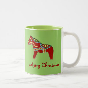 Christmas  Dala Horse Mug