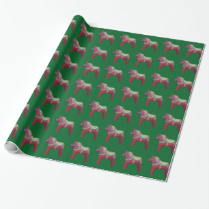 Christmas Dala Horse Wrapping Paper