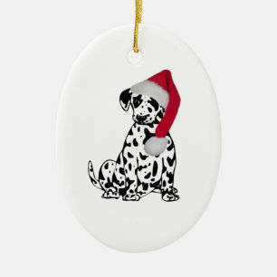Christmas Dalmatian Ceramic Ornament