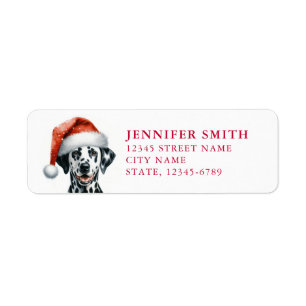 Christmas Dalmatian Dog Return Address Labels