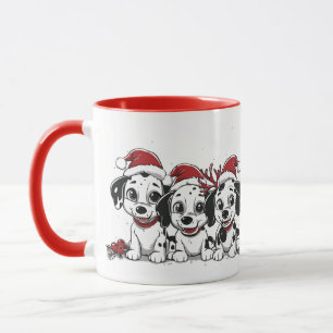 Christmas Dalmatian Dogs Mug