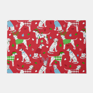 Christmas Dalmatian Doormat