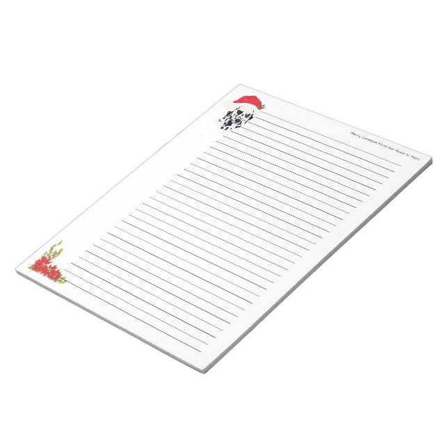 Christmas Dalmatian [lined] Notepad (Angled)