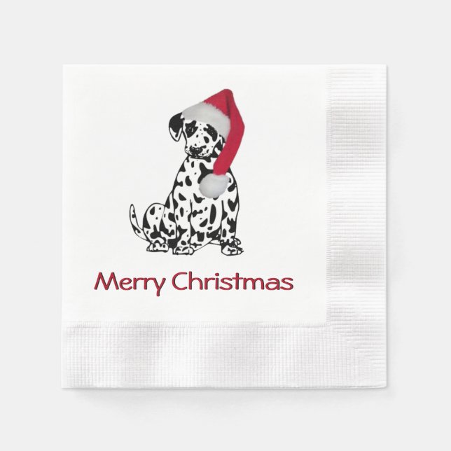 Christmas Dalmatian Napkin (Front)