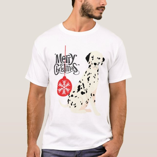 Christmas Dalmatian   T-Shirt (Front)