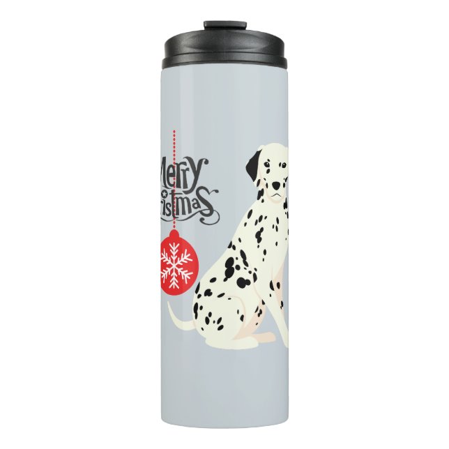 Christmas Dalmatian Thermal Tumbler (Front)