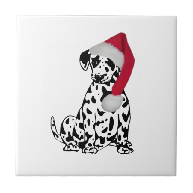Christmas Dalmatian Tile (Front)