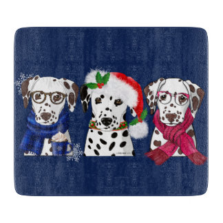 Christmas Dalmatians Cutting Board