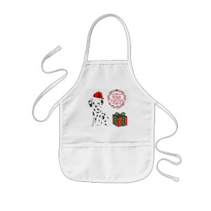 Christmas dalmatians kids apron. apron
